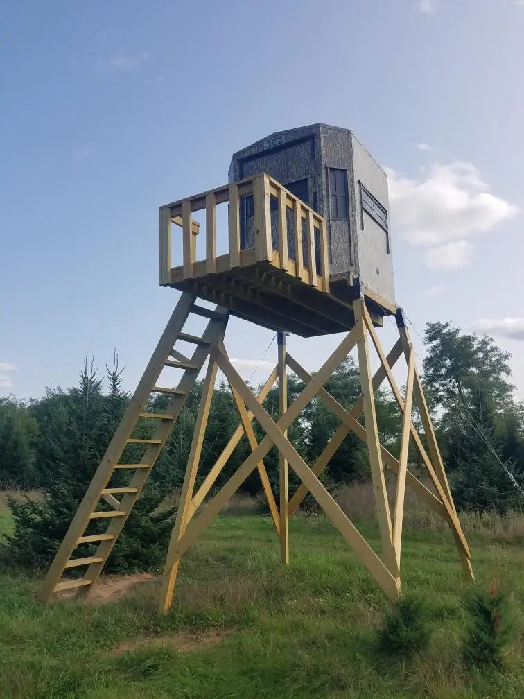 A tower with camouflage