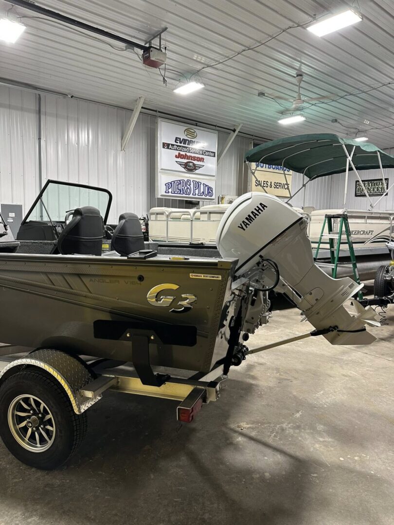 G3 aluminum fishing boat with Yamaha outboard